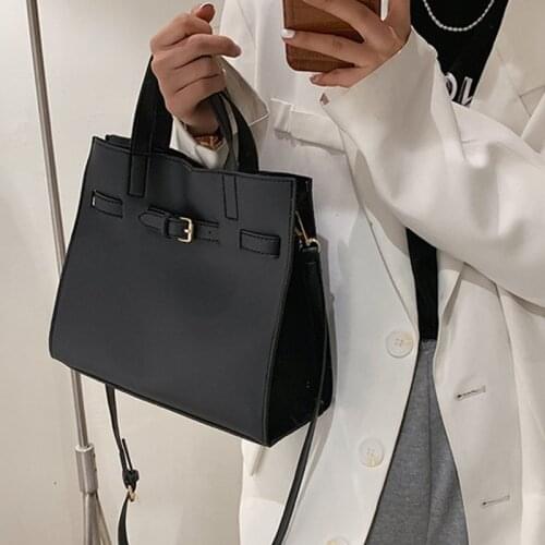 Tote Bag Womens 2021 Simple Fashion High-Quality PU Leather Shoulder Crossbody Bags Large-Capacity Top-Handle Bags For Ladies