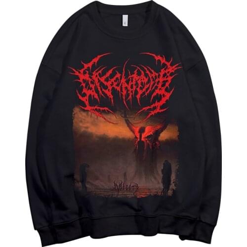 Disentomb Band Pollover Sweatshirt Rock Hoodie Heavy Power Metal Black Sudadera Rocker Streetwear Fleece Outerwear