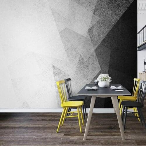 Tuya Art nordic wallpapaper 3d look black and white abstract wall mural for living room desktop wall mural wallpaper decor