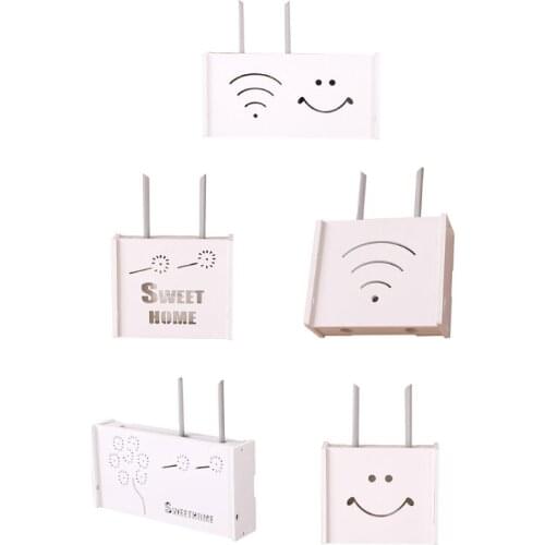 Wifi Wireless Router Storage Box Wall Mount Shelf Plug Board Bracket Organizer