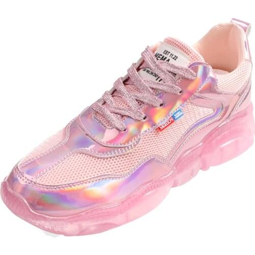 TaoBo Hot Style Crystal Base Shoes for Women Spring 2019 New Mesh Sequins Fashion Bear Bottom Four Seasons Sports Casual Shoes