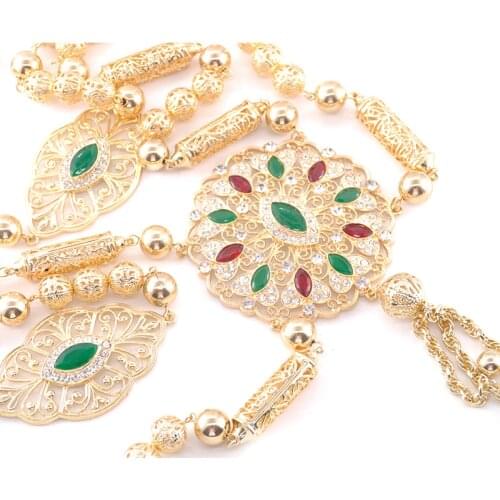 New fashion Moroccan wedding dress chest for womens custom shoulder accessories luxury ethnic wear jewelry