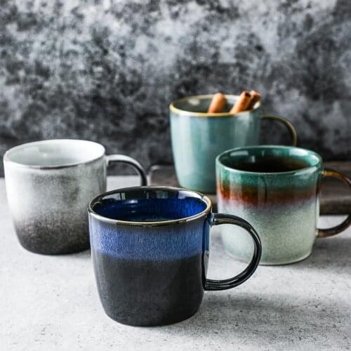 350ml high-capacity modern style ceramic cup Chinese porcelain coffee handle cup personality milk tea water cup