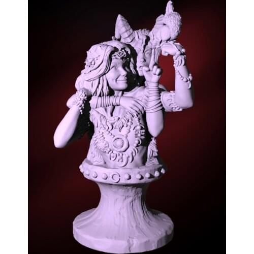 60mm Resin Model Goat Girl Princess Figure Unpainted No Color RW-003