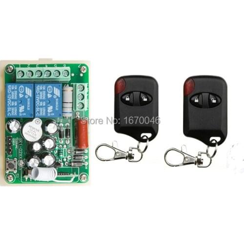 AC220V 2CH Wireless Remote Control Switch System teleswitch 1*Receiver + 2 *cat eye Transmitters for Appliances Gate Garage Door