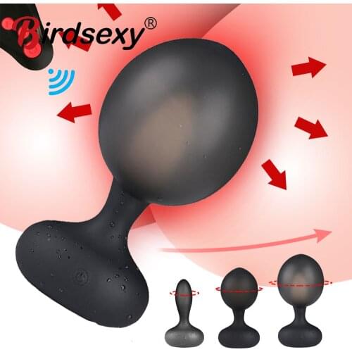 Anal Plug Inflatable Man Prostate Vibrator Massager Remote Male Vibrator Sex Anal Vibrators Sex Toys Huge Creampie Dildo for Men