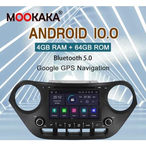 2.5D IPS Android 10.0 Car Radio Multimedia Player For Hyundai Grand I10 2013 2014 2015 2016 2017 Audio Auto Video GPS Navigation