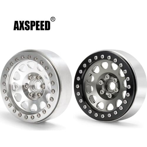 AXSPEED 2.2" Alloy Beadlock Wheel Rim Hubs for Axial Wraith 90018 TRX4 1/10 RC Rock Crawler Climbing Car Parts
