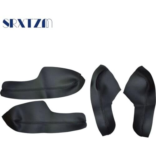 For Honda Civic 10th Gen 2016 2017 Door Handle Panels Armrest Cover Center Console Lid Armrest Box Microfiber Leather Cover