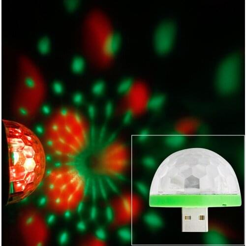 E27 3W Colorful RGB Usb LED Bulb Light Crystal Magic Ball Led Stage Lamp Sound Control Colorful Lighting for Home Disco DJ Decor