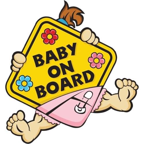 Baby In Car Funny Cute Auto Sign Window Decals Vinyl Stickers No Glue Tags