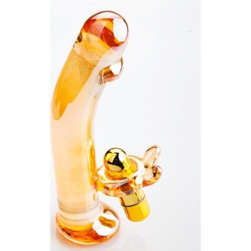 Phallus Vaginal Stimulation Pyrex Glass Dildo Butt Plug With Vibrator Anal Plug Crystal Glass Dildo For Women Gay Sex Toy