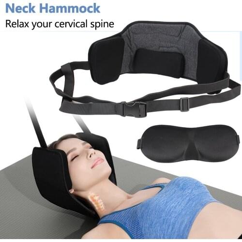 For Cervical Back Pain Relief Neck Head Hammock Elastic Safety Hammock With Eye Mask Earplugs Head Massager Cervical Back Tools