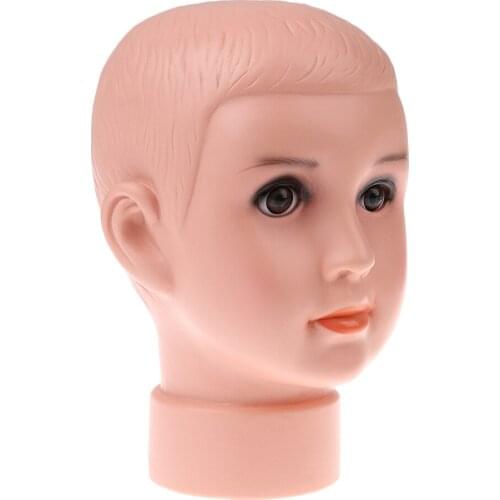 Mannequin Head, PVC Mannequin Manikin Head Model Plastic Wigs Hair Glasses Display Holder