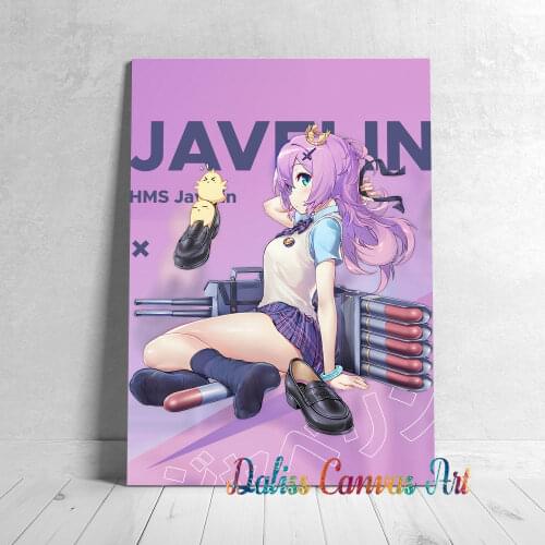 Canvas Anime girl Javelin Pictures Home Decoration Manga Paintings Poster HD Prints Wall Art Modular Living Room Framed