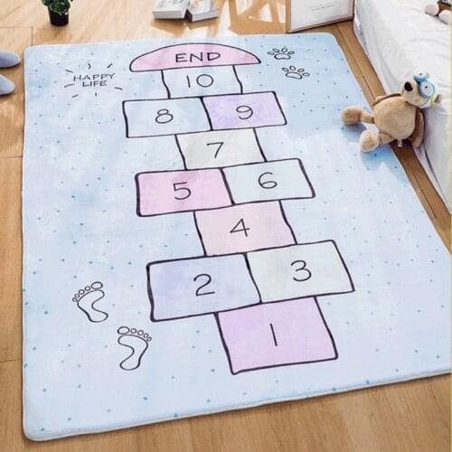 1PC Carpet Game Mat Kids Hop Count Fun Educational Durable Woven Anti Slip Floor Carpet Kid’s Floor Play Mat For Bedroom Nursery