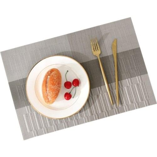 European Style Color Matching Dining Table Placemat Gradient Japanese Non-slip Insulation PVC Environmental Protection Mat