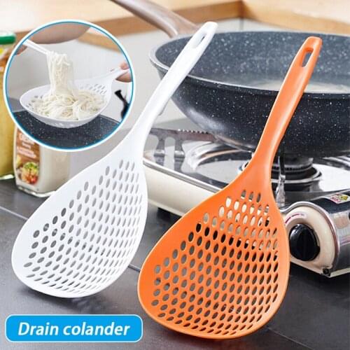 Kitchen Ladle Strainer with Long Handle High Heat Resistant Strainer Ladle For Draining Egg Vegatable Noodles SDF-SHIP
