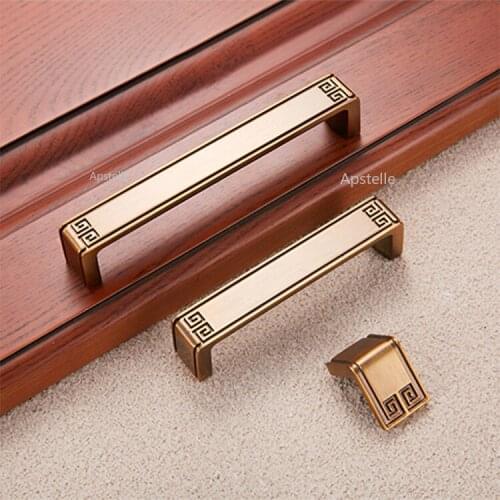 Square Dresser Furniture Pull Gold Black Kitchen Drawer Knob Zinc Alloy Cabinet Cupboard Handle Nordic Style