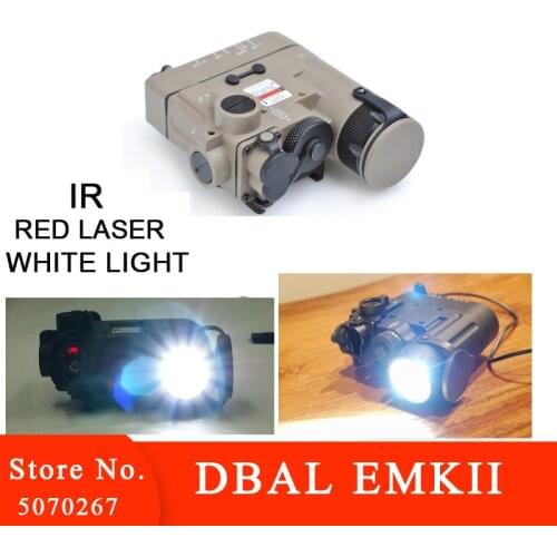 Element Weapon Airsoft DBAL EMKII IR Laser Red Laser LED Weapon Lights Multifunction Tactical IR Battery Case Flashlight EX328