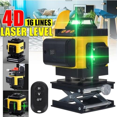 16 Lines 4D Laser Level Green Line Powerful 4d green beam laser level Horizontal vertical measure tool Laser leveling device