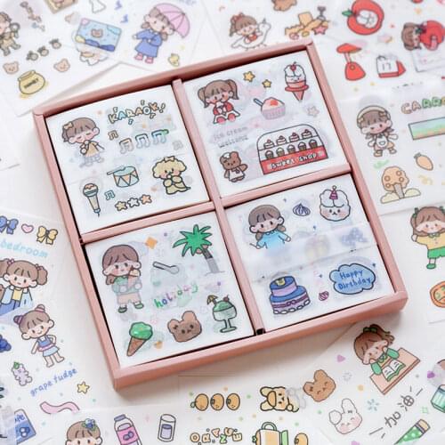 Kawaii Cartoon Stickers 100pcs/Box Various Cute Stickers Planner Journal Diary Scrapbooking Decoration Paper Stickers Stationery