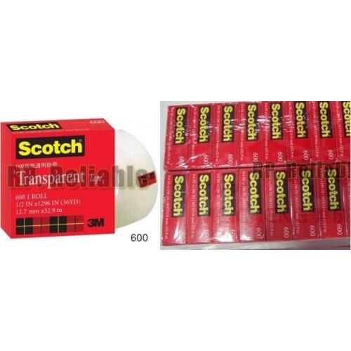 10x 3M Scotch 600 Single Sided Transparent Tape 3/4 IN x 36YD (19mm*32.9M) for PCB Screen Printing, Ink Adhesion Testing