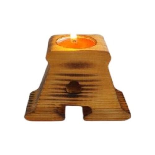 Wholesale Hediyeci Wooden Letter candle Holder "a" candle and candlestick свеча и подсвечник vela y candelero