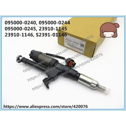 GENUINE AND BRAND NEW DIESEL COMMON RAIL FUEL INJECTOR 095000-0240, 095000-0245, 23910-1145, 23910-1146, 52391-01146