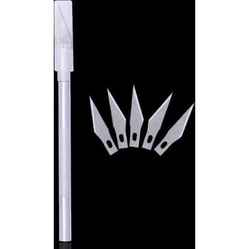 MIUSIE Professional Carving Knife precision knife Amateur Razor 1 Carving Pen+5 Blades Pole Knife Leather Engraving Knife