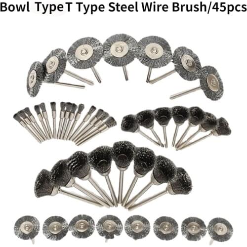 45 Times/bowl Type T Type Steel Wire Brush/mini/cleaning Brushes/walnut Jade Cleaning Brush/ Tools