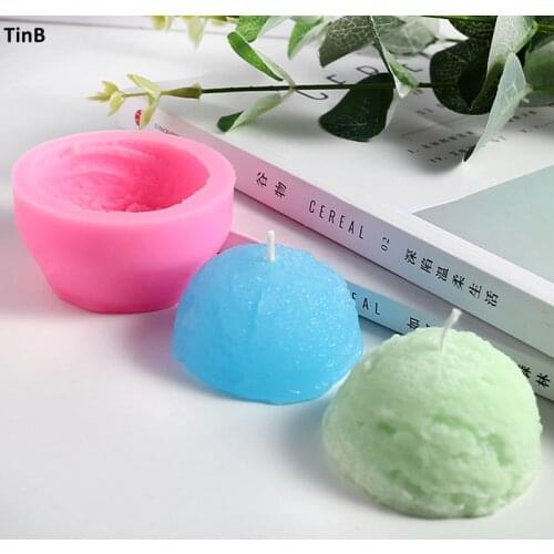 Silicone Mould 3D Ice Cream Ball Shape DIY Fondant Cake Chocolate Sugar Craft Decoration Mold Baking Tools Candle Soap Cake Mold