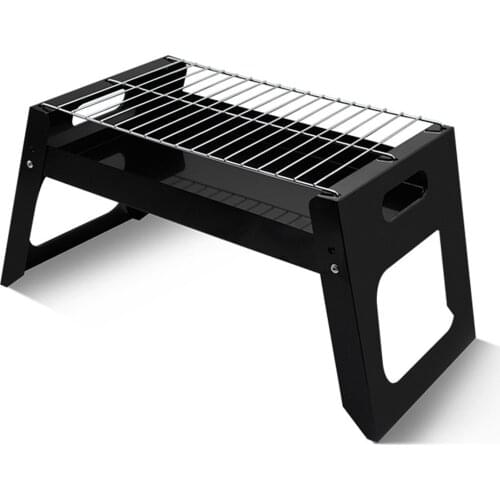 Camping Grill Folding Campfire Grill with Barbecue Net Wood Stove Charcoal Camping Grill for Open Flame Cooking Picnic