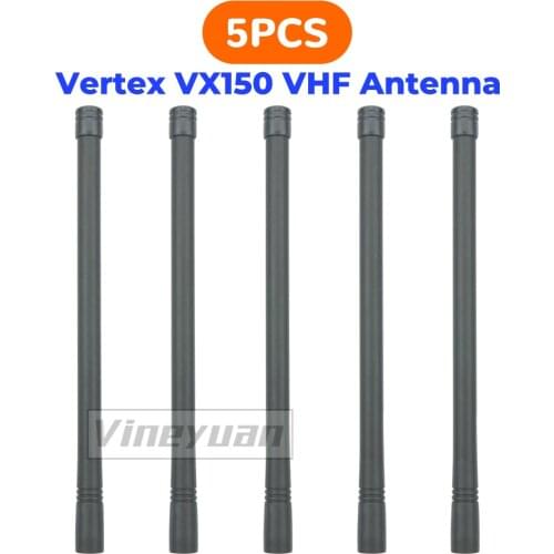 Standard Stubby High Gain Copper Core VHF 136-174MHz Antenna for Vertex Radios VX-160 VX-180 VX-231 VX-350 Walkie Talkie- 5 Pack