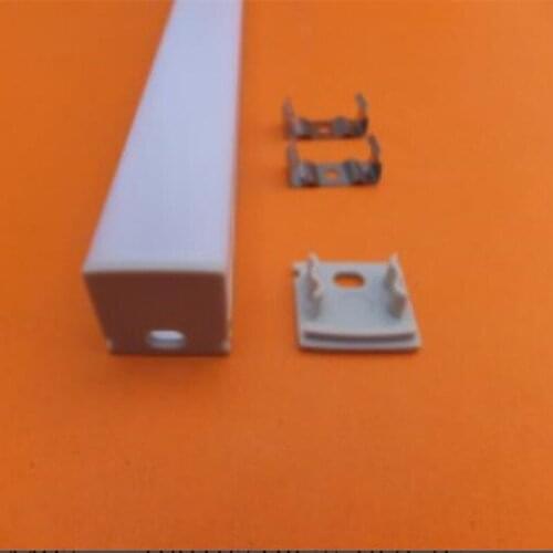 Free Shipping 2m/pcs 20pcs/lot led profile aluminium with cover , double row led strip aluminium profile,corner led profile