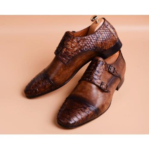 Brown Snake and Crust Patina Shoes