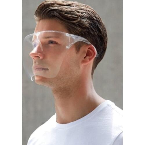 Unisex Colorful Eye Shield Visor Wrap Shield Large Mirror Sun Glasses Half Face Shield Guard Protector Face Mask Anti-spray Mask