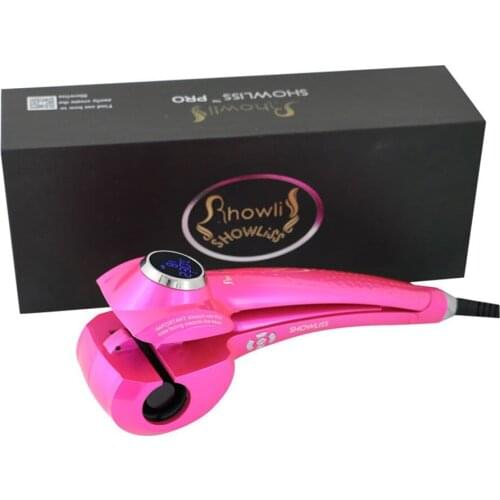 High quality 2018 New LCD Display Hair Styling Tools Pro Hair Curler Styler Heating Automatic Hair Curl Roller Curling Wand Pink