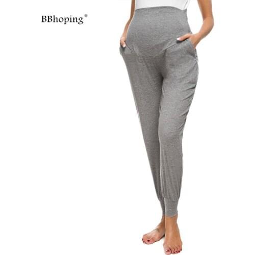 Maternity Womens Casual Yoga Pants Super Stretched Comfortable Lounge Harlan Pants Belly Ankle Skinny Work Pant Harem Pregnancy