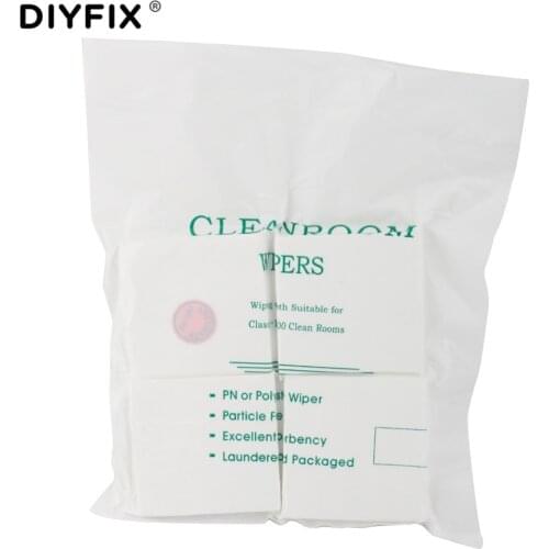 DIYFIX 1Bag Soft Cleanroom Wiper Phone LCD Screen Cleaning Tool 10x10cm Dust Free Cloth for Class 1-10000 Clean Rooms