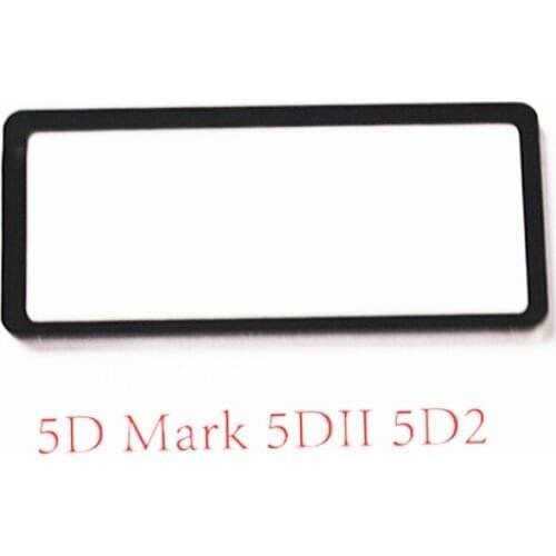 10pcsNew Top Outer LCD Display Window Glass Cover (Acrylic)+TAPE For Canon 5D2 5D Mark II Small screen Protector free shipping