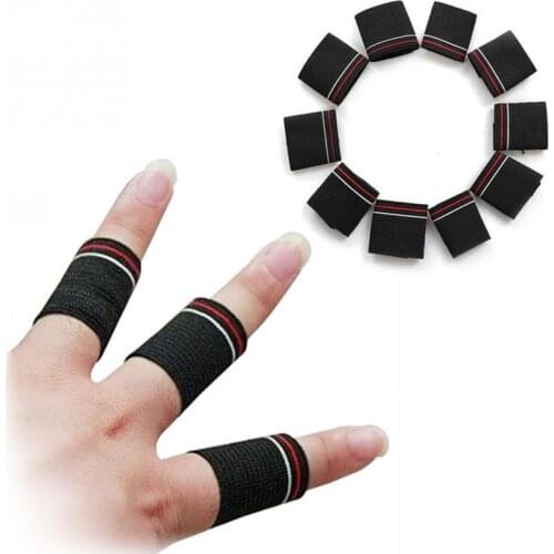 10pcs Sport Finger Splint Guard Bands Finger Protector Guard Support Stretchy Sports Aid Band Basketball
