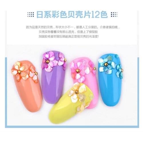 12 Grid/set Pearl Polish Foils 3D Glimmer Abalone Shell Pattern Stickers Wraps Marble Mermaid Decals Nail Art Decoration T1729