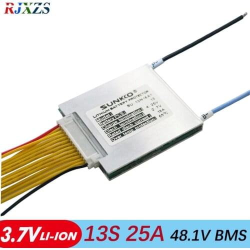 13S 25A bms new Li-ion 48V large high current water proof BMS PCM for electric bike electric device