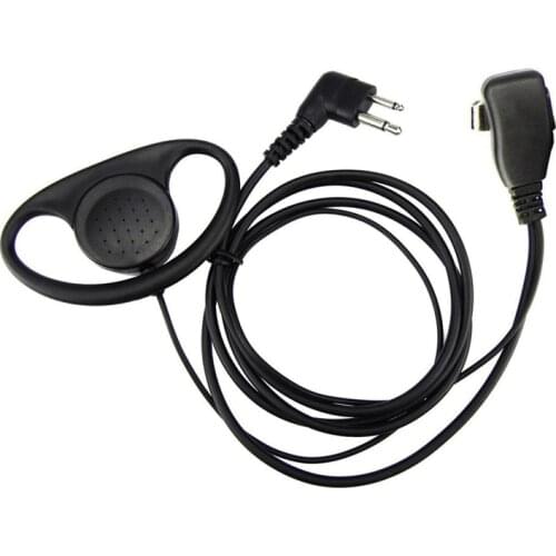 2 Pin Advanced D Shape Clip-Ear Ptt Headset Earpiece Mic For Motorola 2 Way Radios GP88S GP300 GP68 GP2000 GP88 GP3188 CP040 CP1