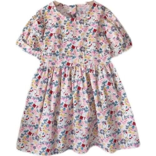 2021 Summer Casual Solid Girls Dress Flower Kids Dresses For Girls High Quality Fashion Girl Clothes