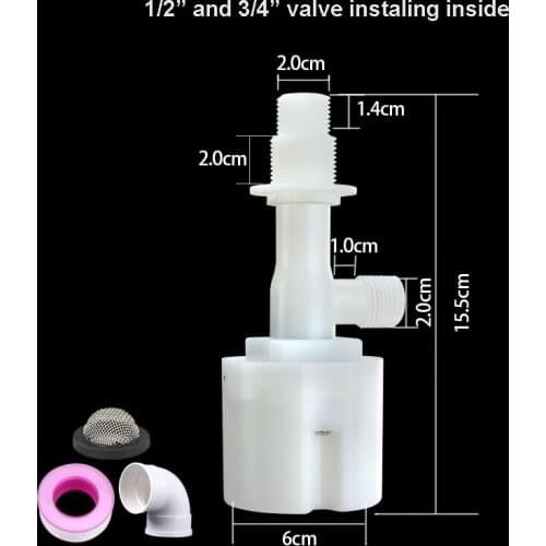 1/2" 3/4" Floating Ball Valve Automatic Float Valve Water Level Control Valve F/ Water Tank Water Tower