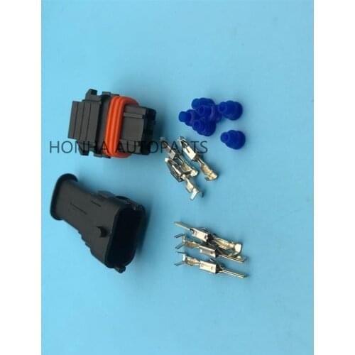 Free shipping 10/20/50/100 pcs/lots 3 way 1928404074 Seald Automotive male and female Connector Car Fuel Pressure Plug