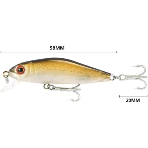 10 Colors 5.8cm/5.1g Artificial Minnow Floating Plastic Hard Bait Diving Depth:0.2-0.8M Swimbait With Treble Hook Bionic Bait