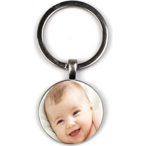Handmade Personality Photo Family Keychain Photo Baby Child Dad Mom Brother Sister Grandparents Family Portrait Private Custom